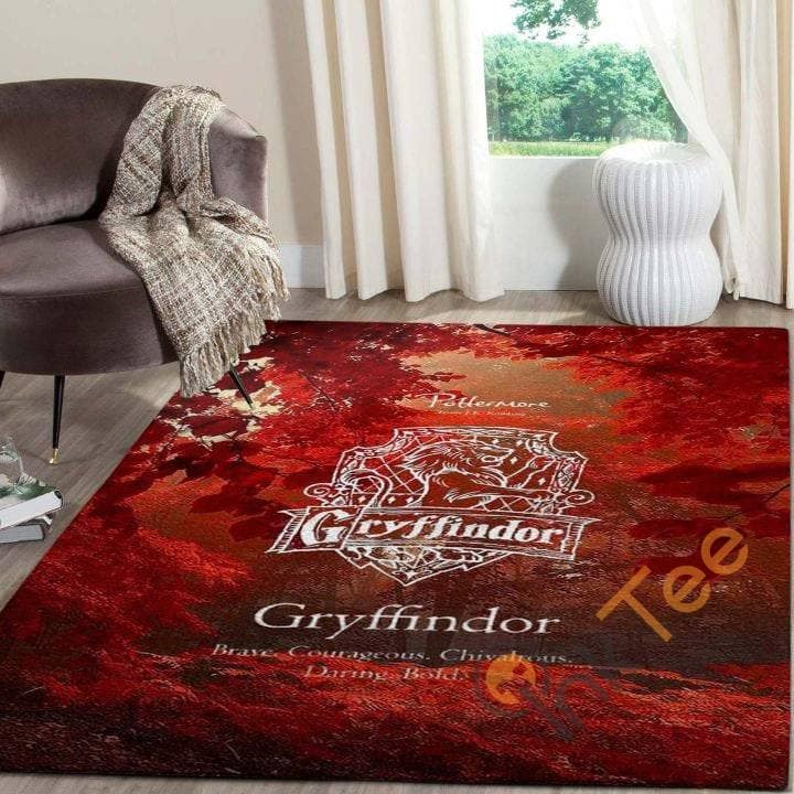 Gryffindor-brave Courageous Chivalrous Daring Bold Living Room Carpet Floor Decor Gift For Harry Potter's Fan Potter Rug