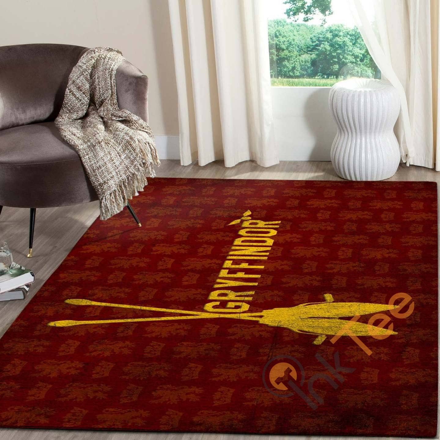Harry Potter Gryffindor Living Room Carpet Floor Decor Beautiful Gift For Potter's Fan Hogwarts Rug