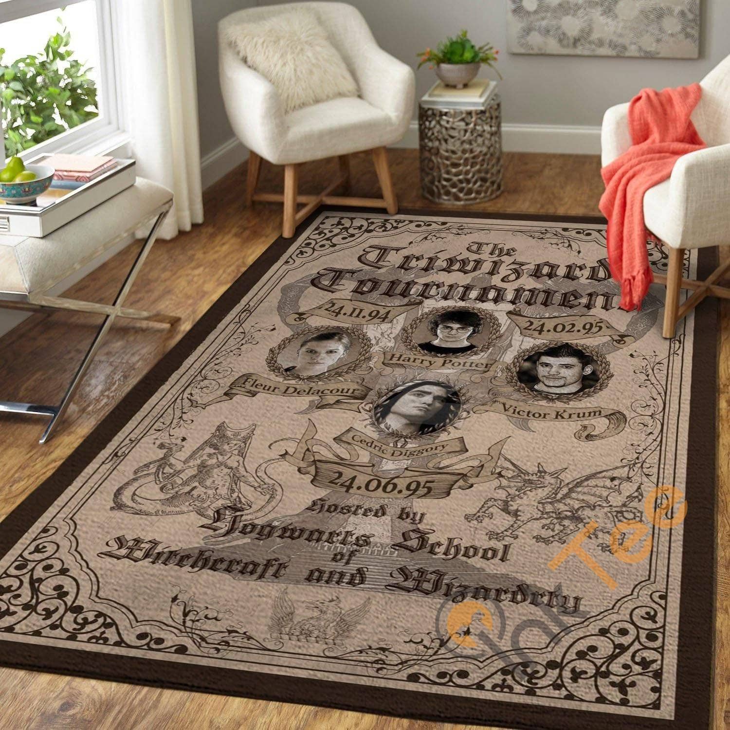 Harry Potter The Triwizard Tournament Carpet Living Room Floor Decor Gift For Potter's Fan Rug