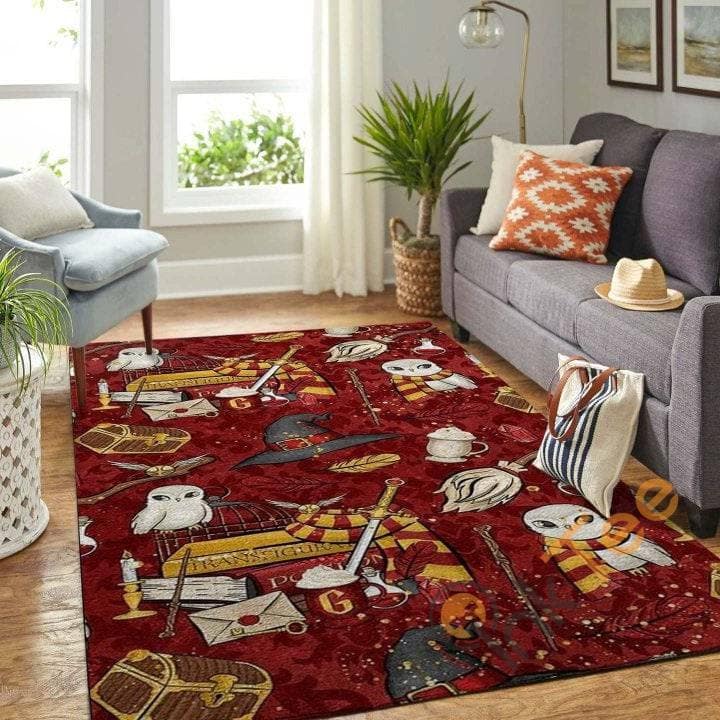 Harry Potter Wizard Owl Carpet Living Room Floor Decor Gift For Potter's Fan Hogwarts Rug