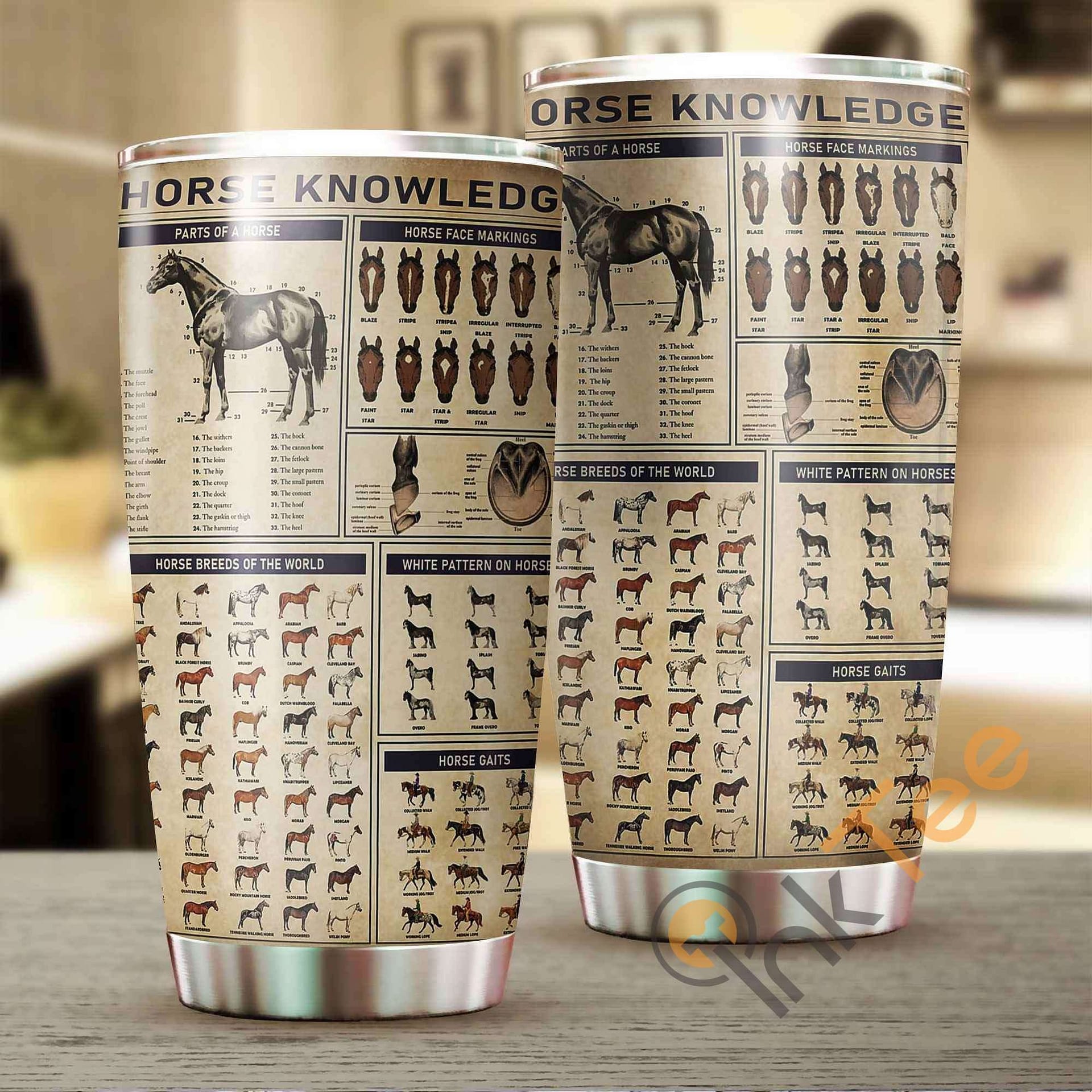Horse Knowledge Stainless Steel Tumbler