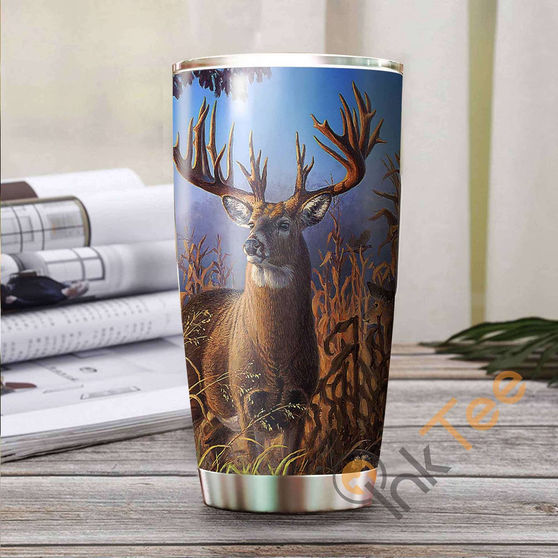 Hunting Deer Amazon Best Seller Sku 3108 Stainless Steel Tumbler