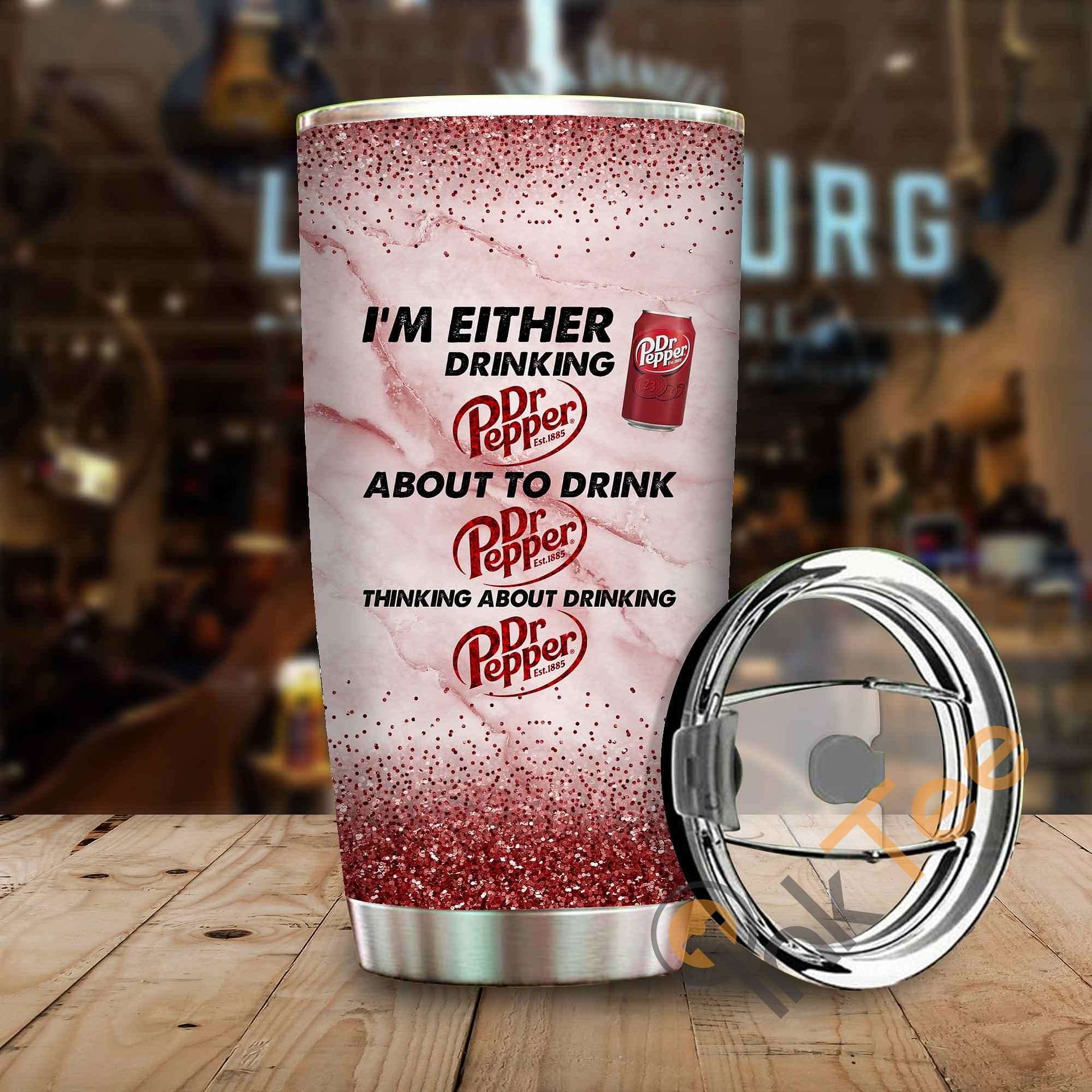 Im Either Drinking Dr Pepper Amazon Best Seller Sku 4056 Stainless Steel Tumbler