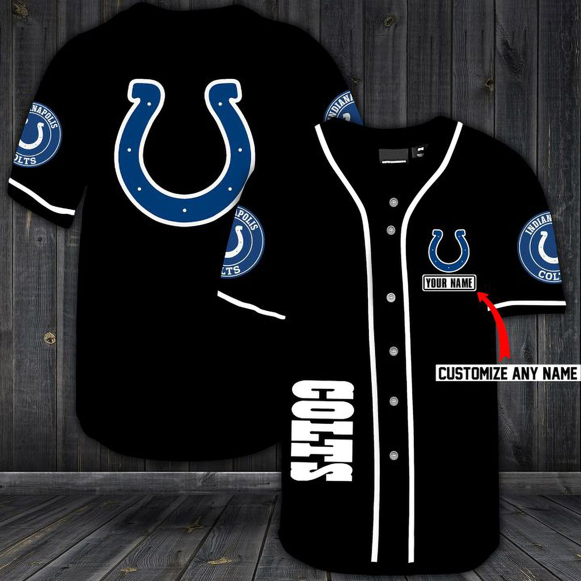 Indianapolis Colts Personalized Custom Name For You Baseball Jersey