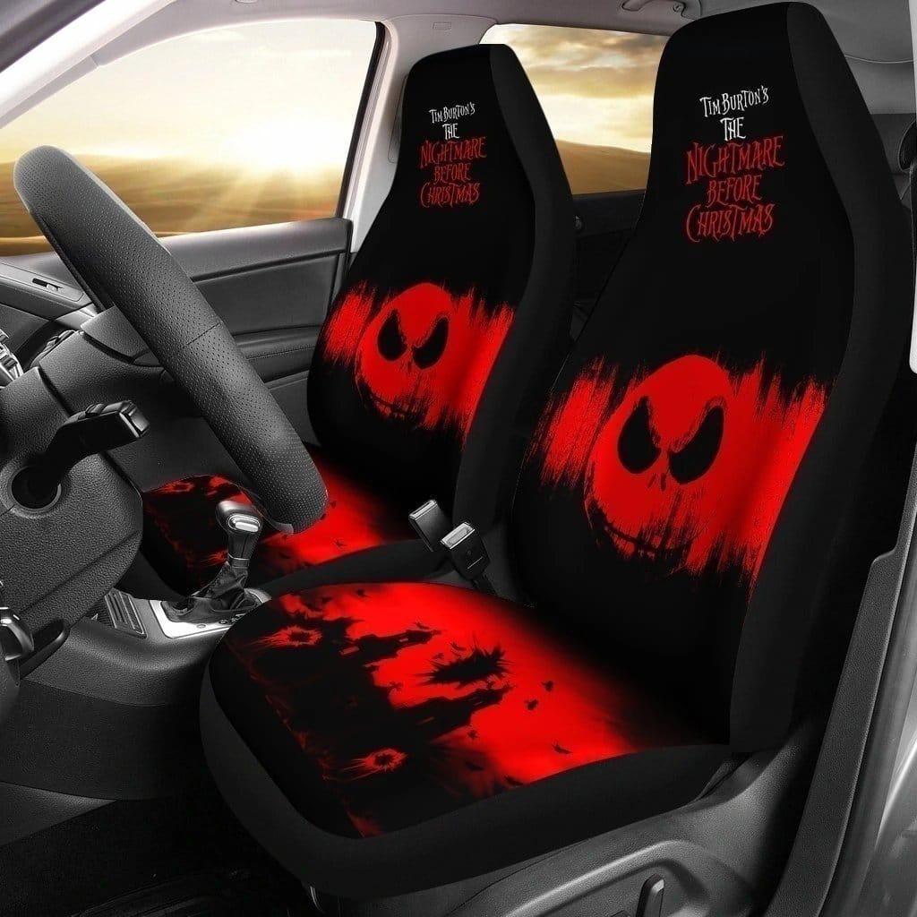 Jack'S Face Red Design Nightmare Before Christmas For Fan Gift Sku 1604 Car Seat Covers
