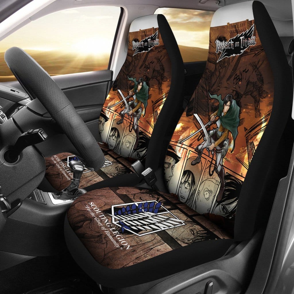 Levi Ackerman Attack On Titan For Fan Gift Sku 2143 Car Seat Covers