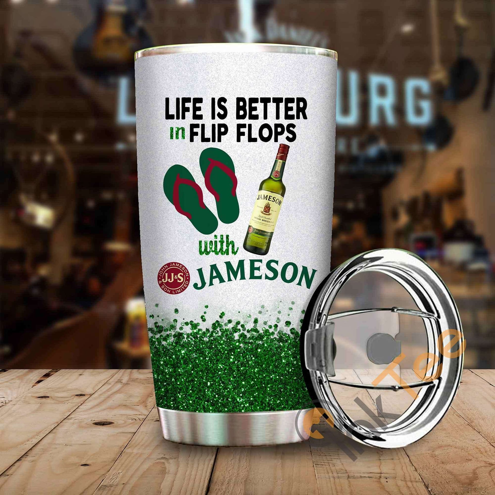 Life Is Better In Flip Flops With Jameson Amazon Best Seller Sku 3918 Stainless Steel Tumbler