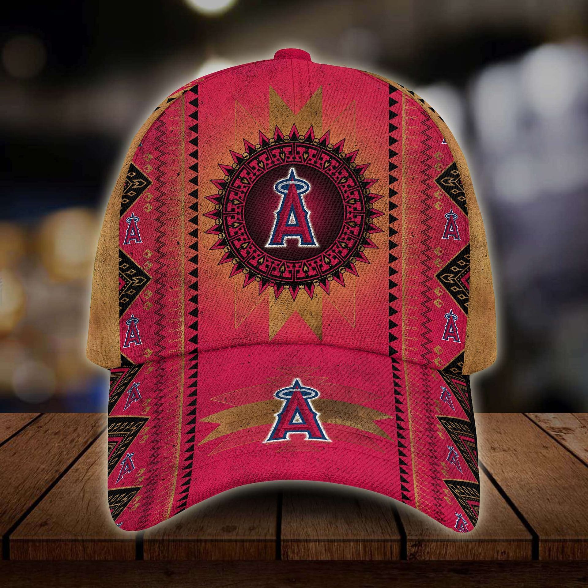 Los Angeles Angels Mlb Team Logo Native Americans Classic Cap