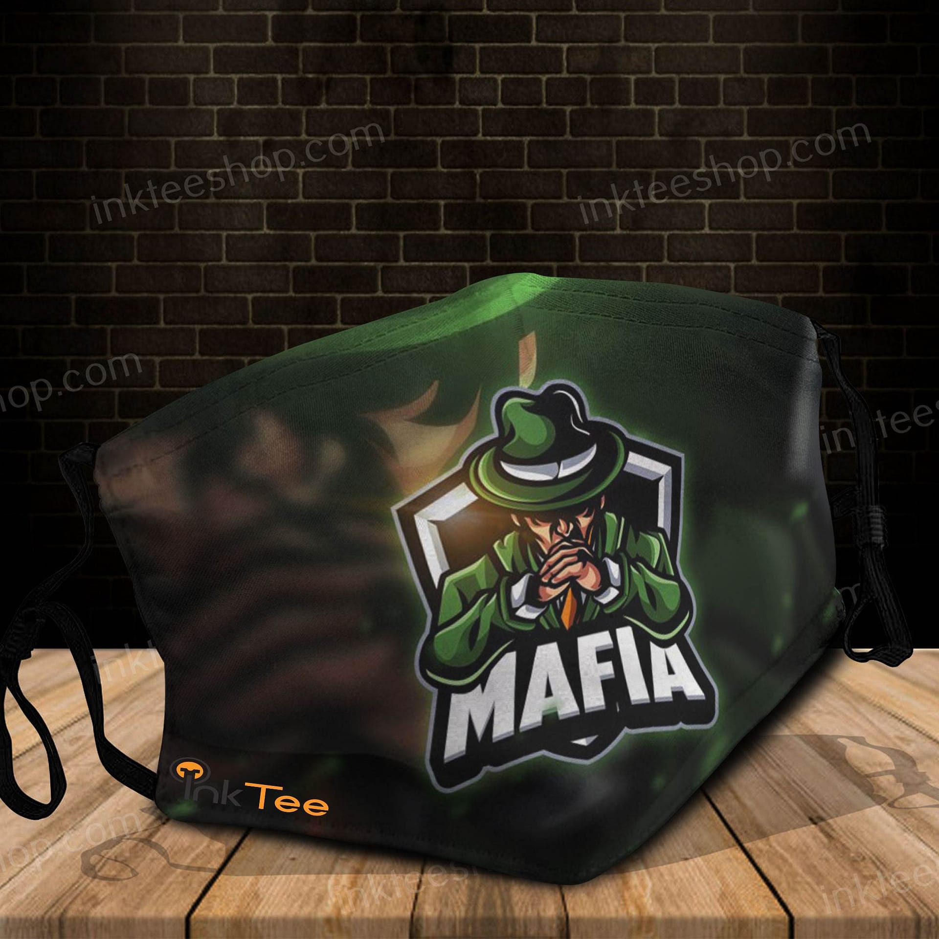 Mafia Mascot For Esports Fans Logo Face Mask