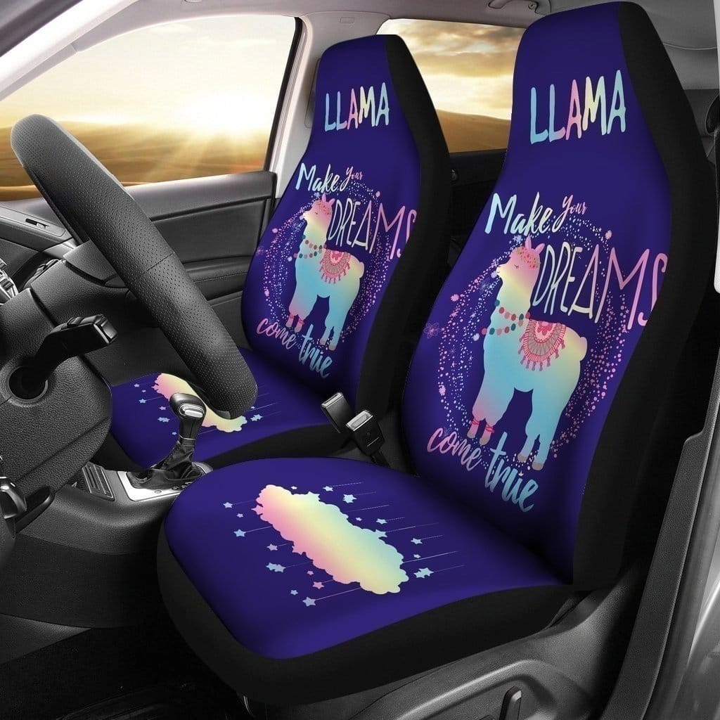 Make Your Dreams Come True Llama For Fan Gift Sku 2110 Car Seat Covers
