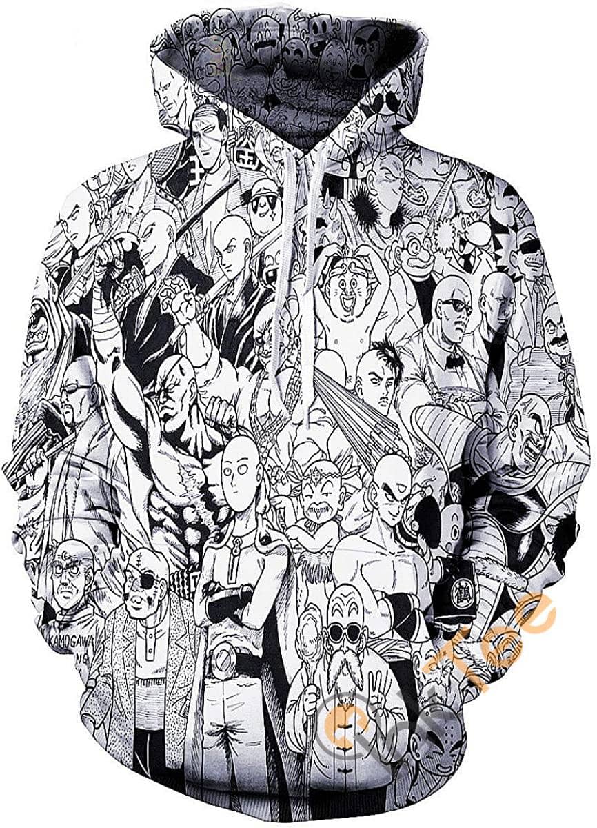 Manga Heros Chaos Print Pullover With Front Pocket Sku133 Hoodie 3D