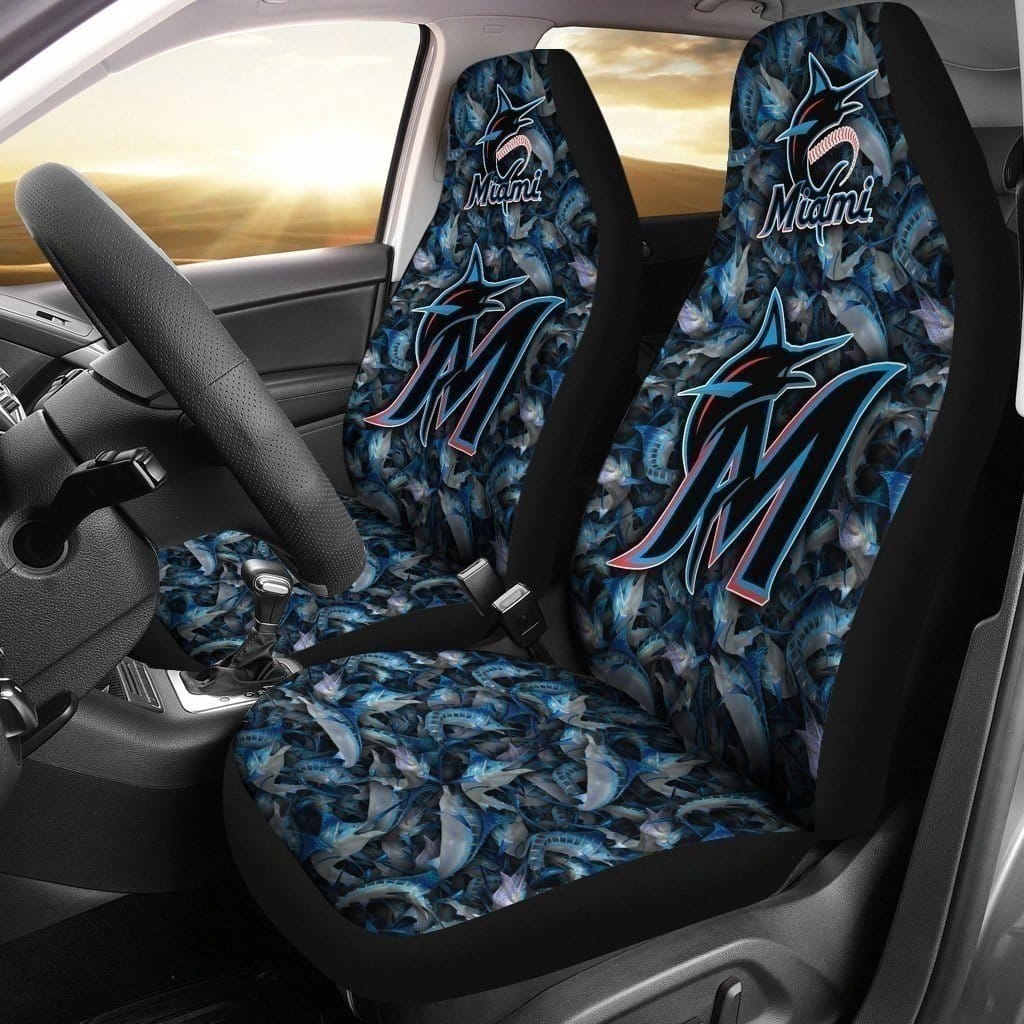 Marlins Baseball Team For Fan Gift Sku 2112 Car Seat Covers