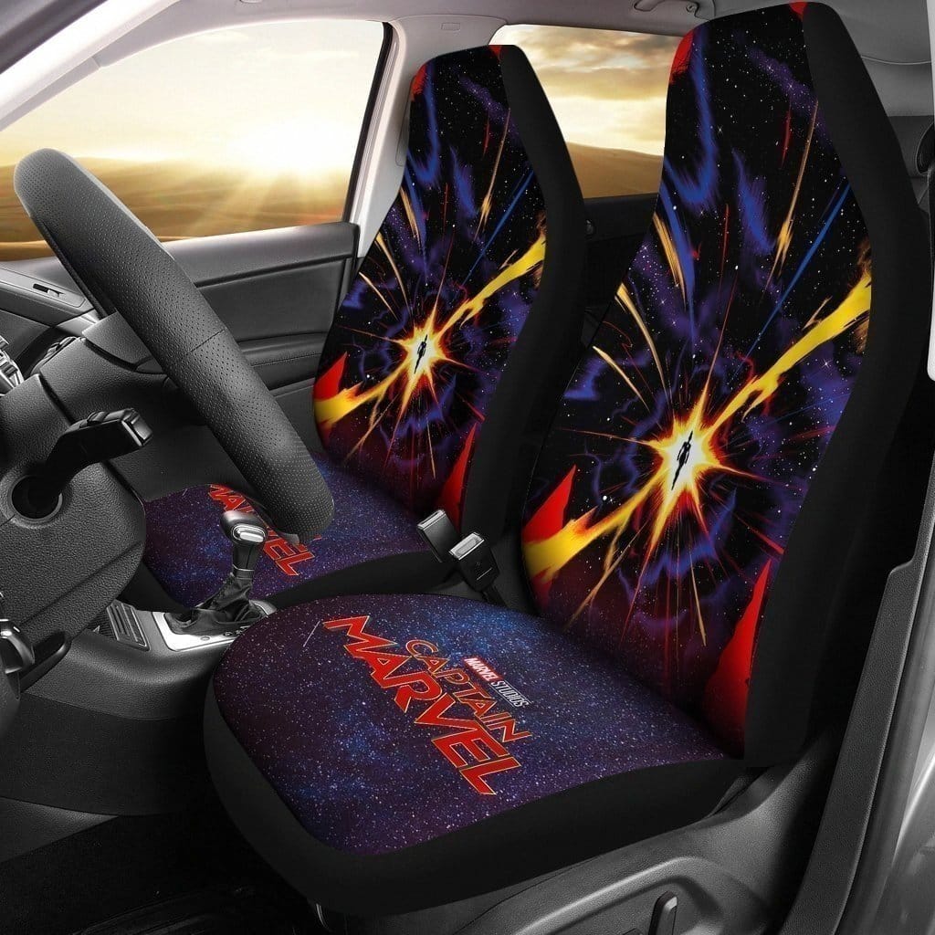Marvel Studio Captain Marvel Movie For Fan Gift Sku 1496 Car Seat Covers