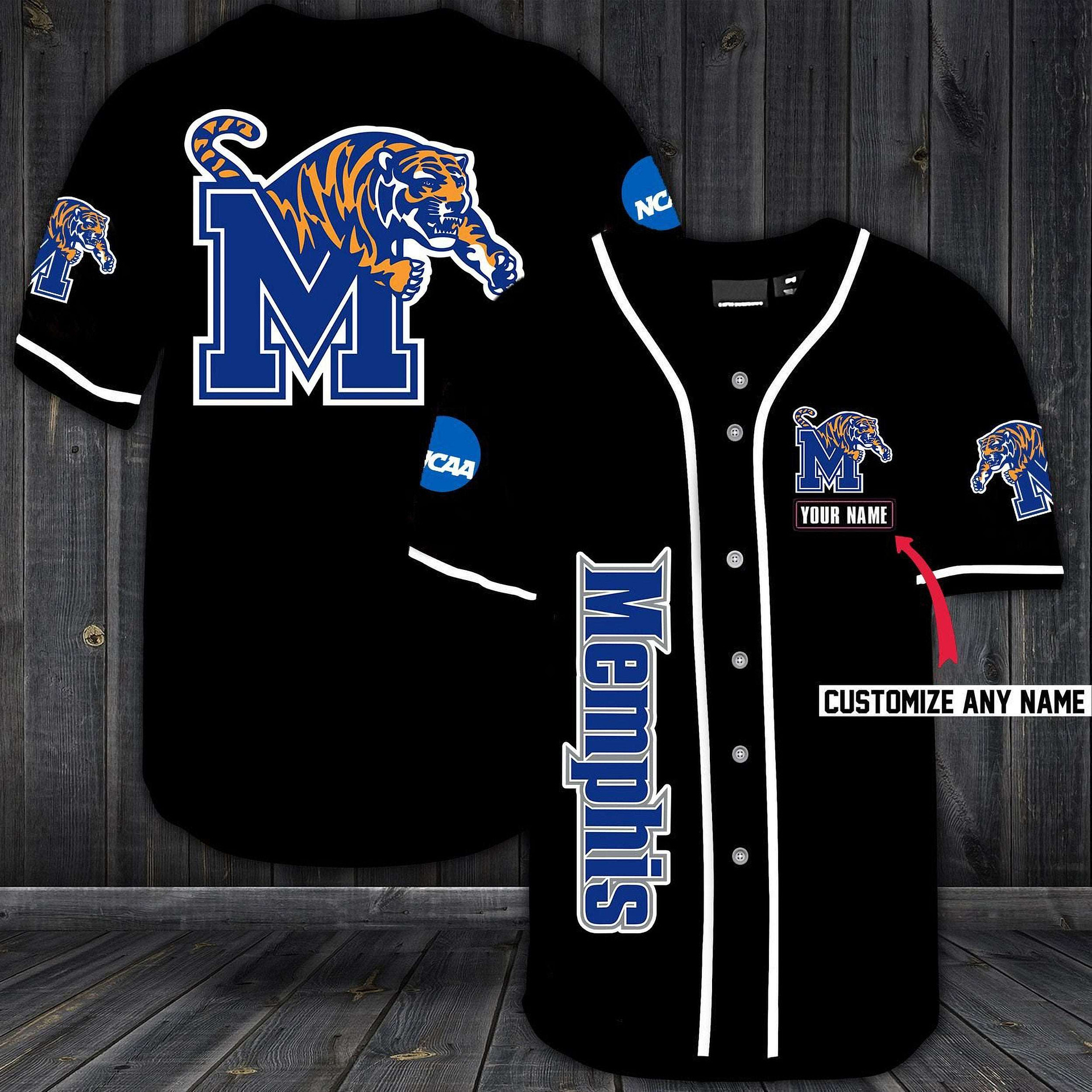 Memphis Tigers Personalized Custom Name For You Baseball Jersey