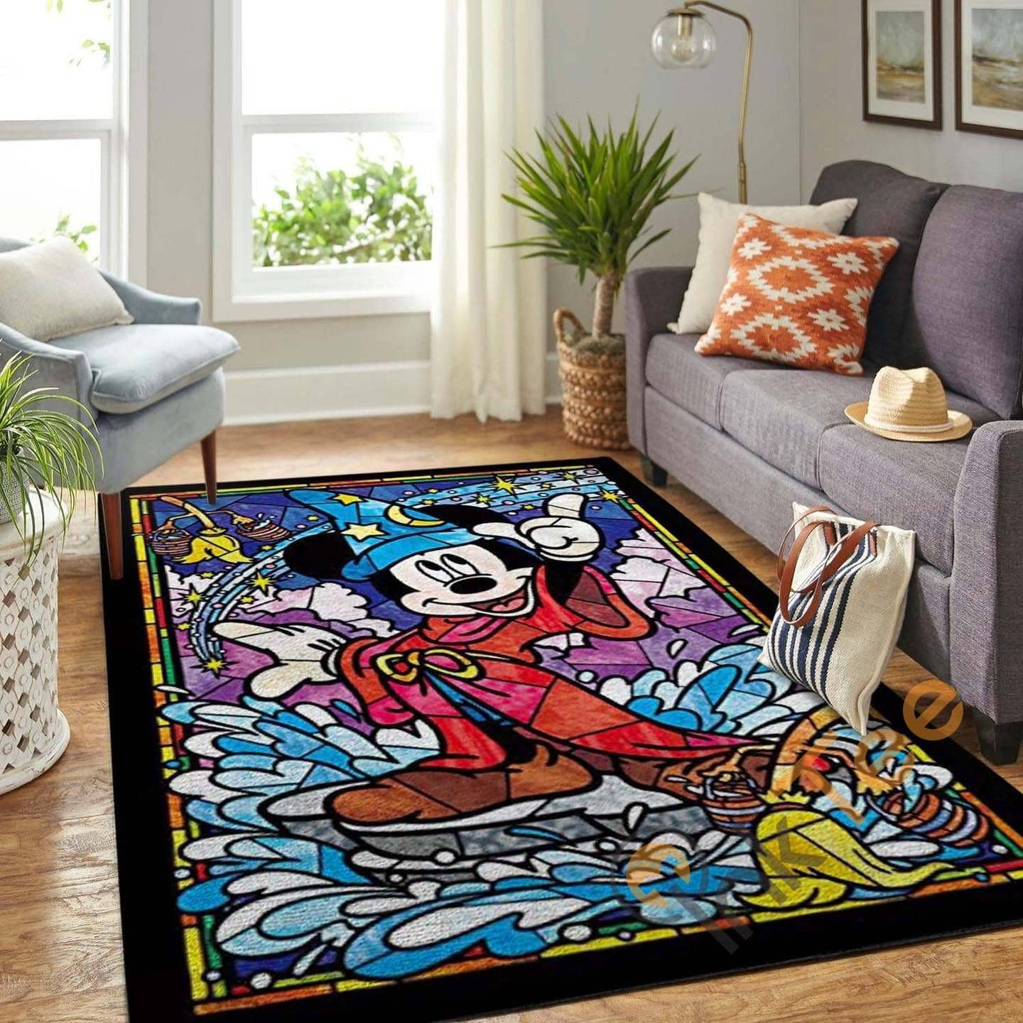 Mickey Mouse And Pluto Christmas Gift Disney Floor Decor Lover Rug