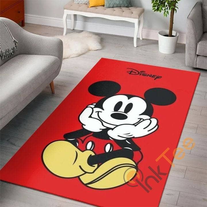 Mickey Mouse Designer Inspired Christmas Disney Gift Floor Decor Lover Rug