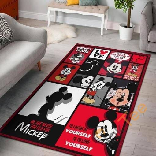 Mickey Mouse Disney For Living Room Kitchen Lover Floor Decor Rug