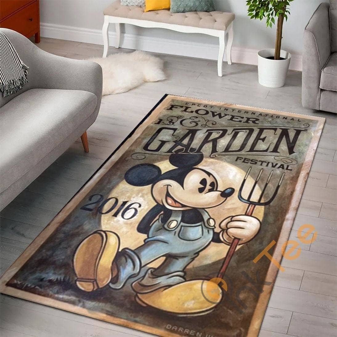 Mickey Mouse Disney Movies Living Room Floor Designer Inspired Christmas Lover Rug