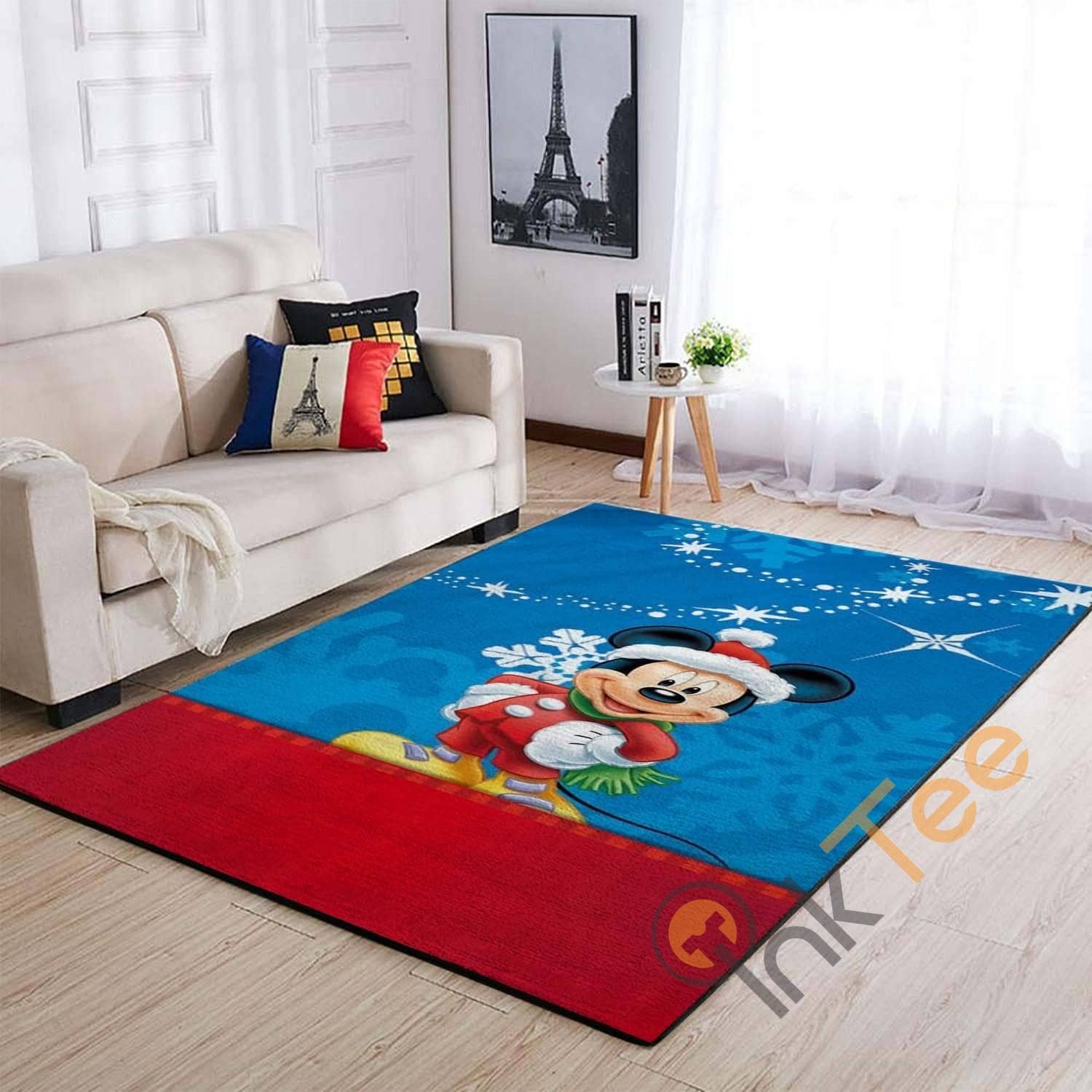Mickey Mouse Living Room Christmas Gift Floor Decor Disney Kitchen Lover Rug