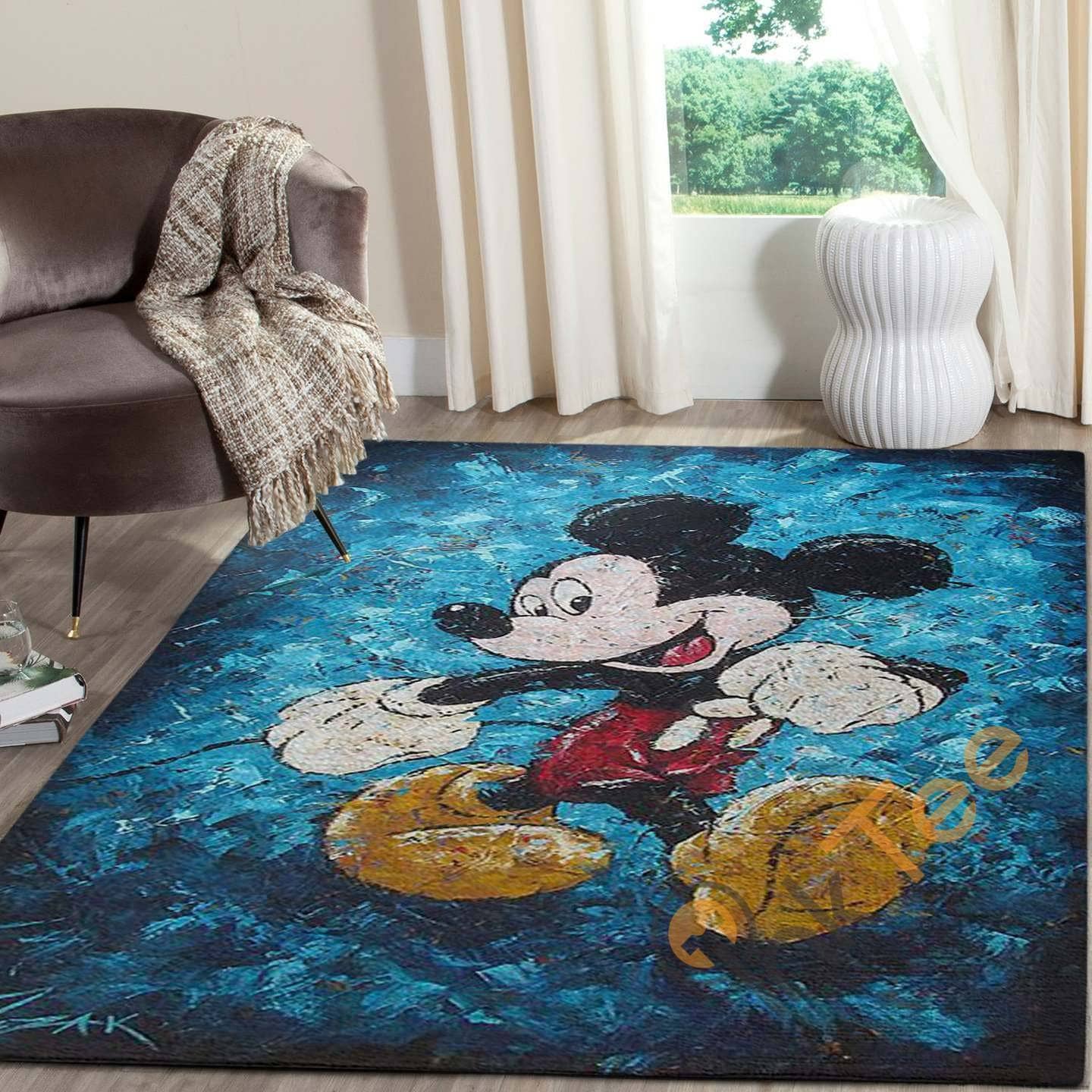 Mickey Mouse Living Room Disney Lover Movies Rectangular Rug