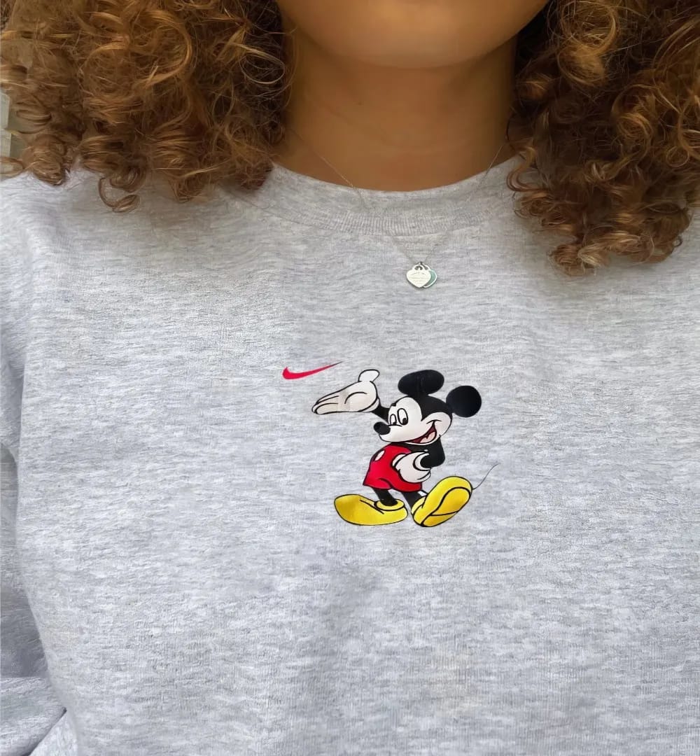 Mickey Mouse X Nike Embroidered Sweatshirt/T-Shirt/Hoodie Embroidery