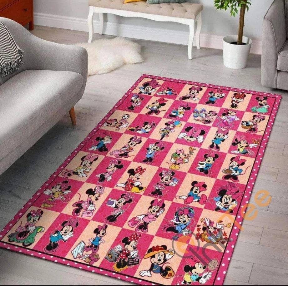 Minnie Mouse Cute Disney Mickey And Carpet Gift For Lovers Rug