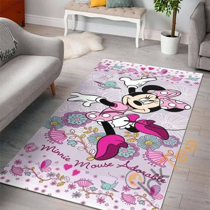 Minnie Mouse Disney Movies Living Room Designer Inspired Christmas Lover Rug