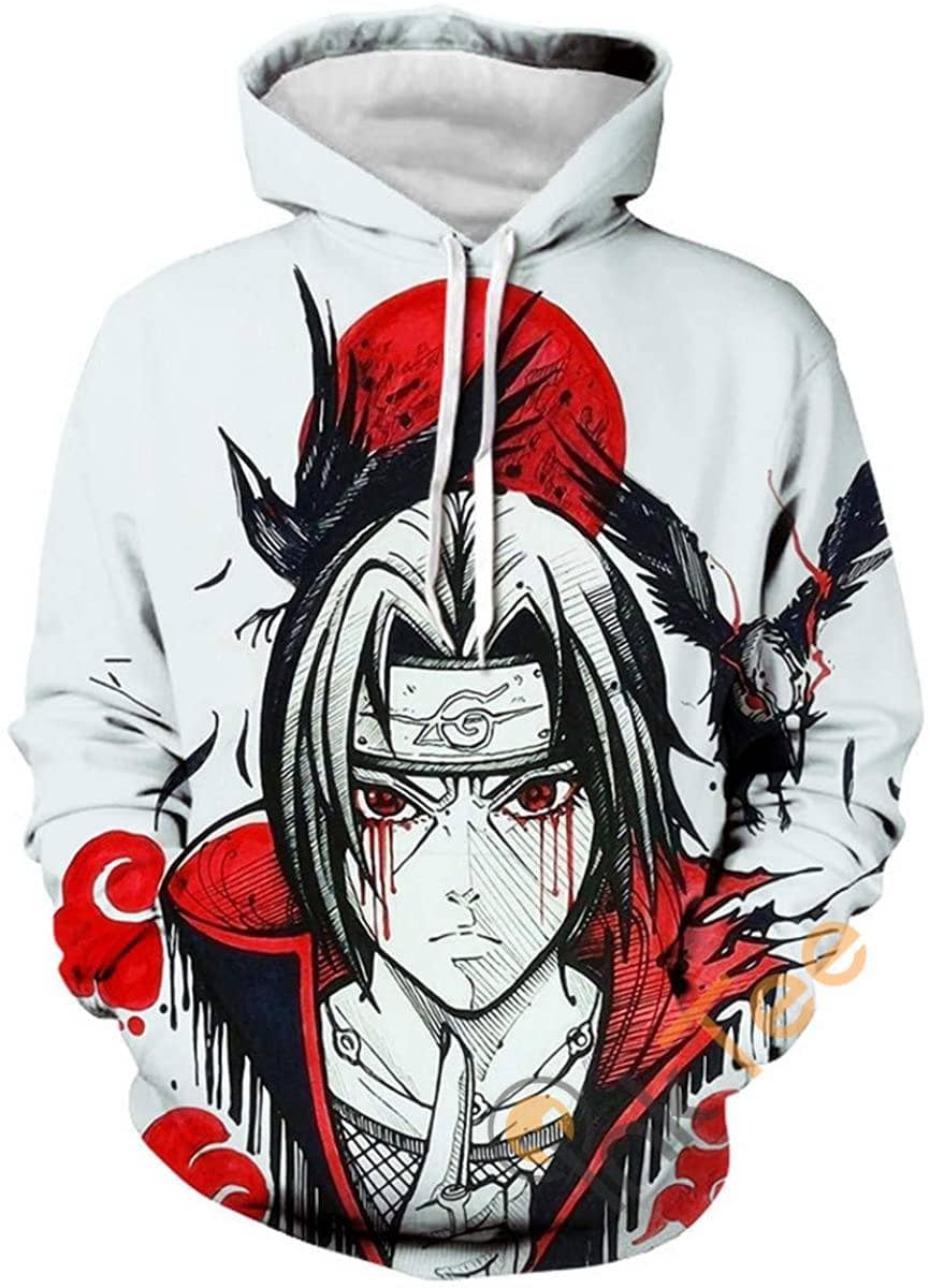 Naruto Print Pullover With Front Pocket Sku128 Hoodie 3D