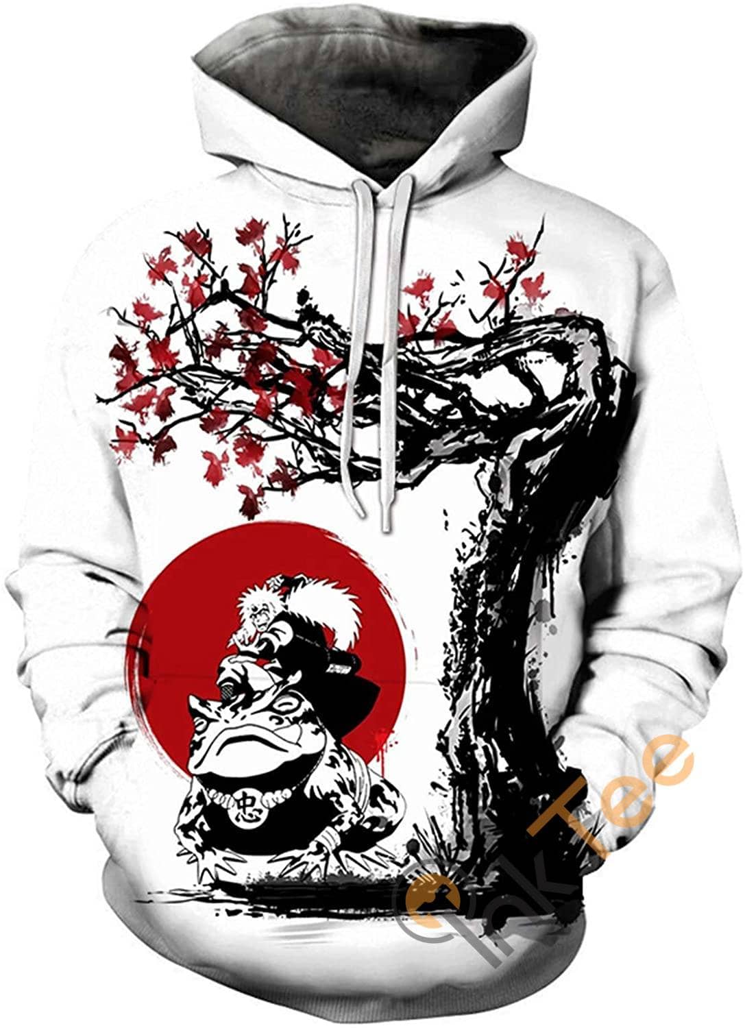 Naruto Print Pullover With Front Pocket Sku32 Hoodie 3D