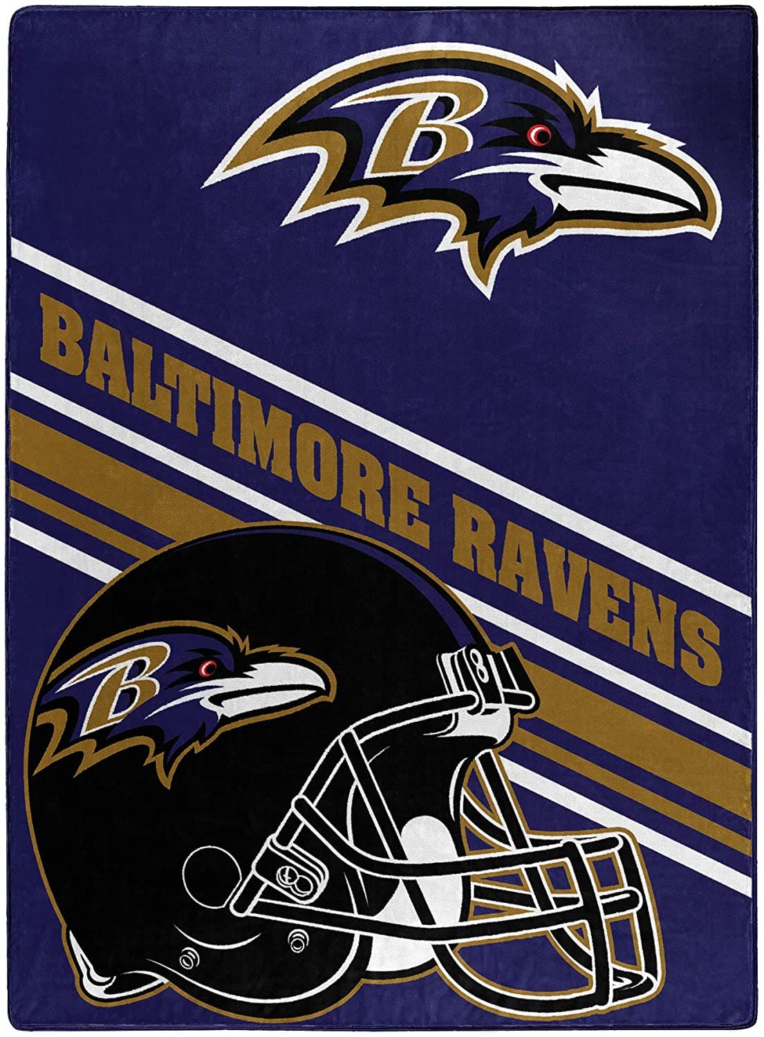 Nfl Team Logo Throw Baltimore Ravens Fleece Blanket
