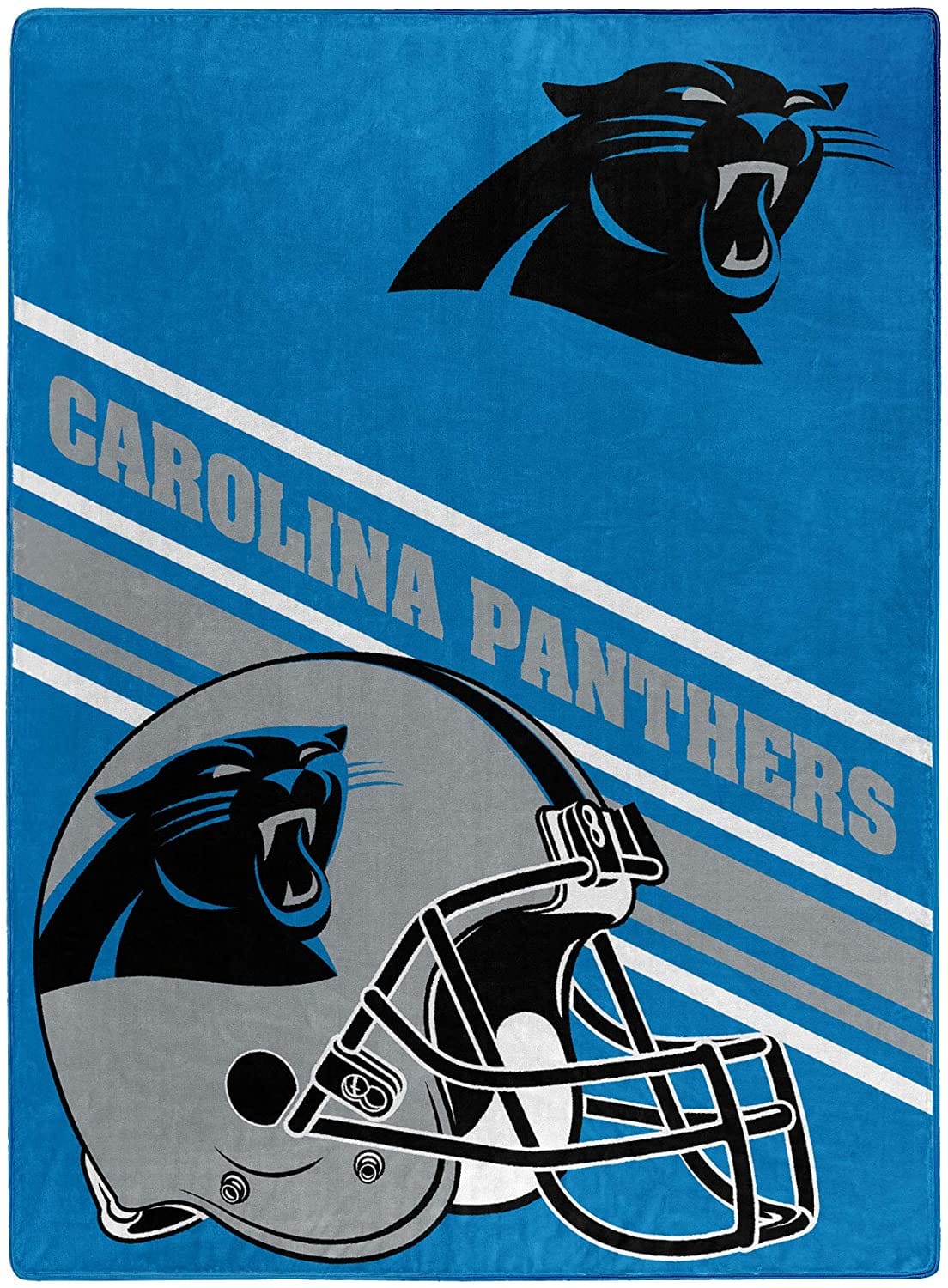 Nfl Team Logo Throw Carolina Panthers Fleece Blanket