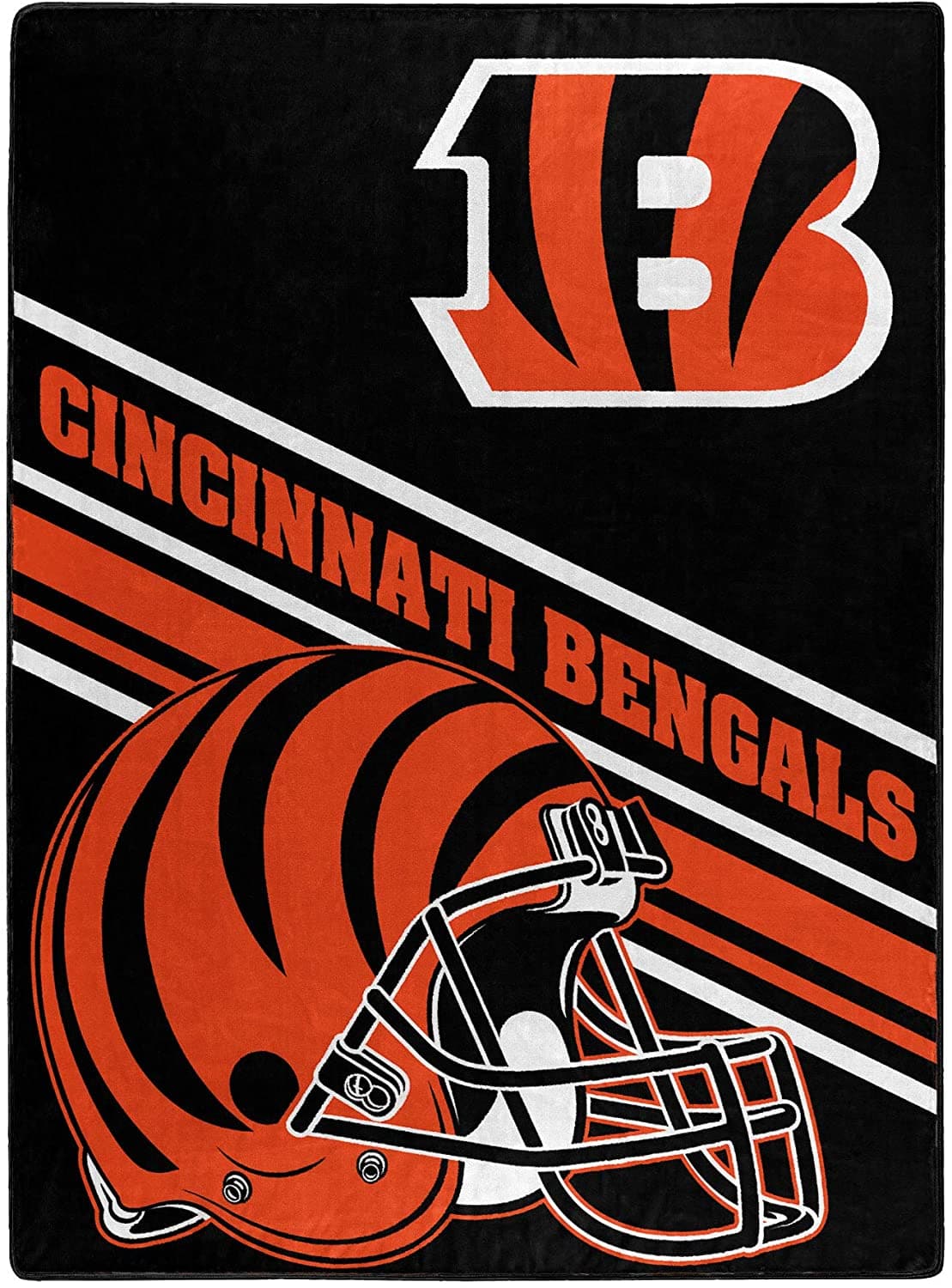 Nfl Team Logo Throw Cincinnati Bengals Fleece Blanket