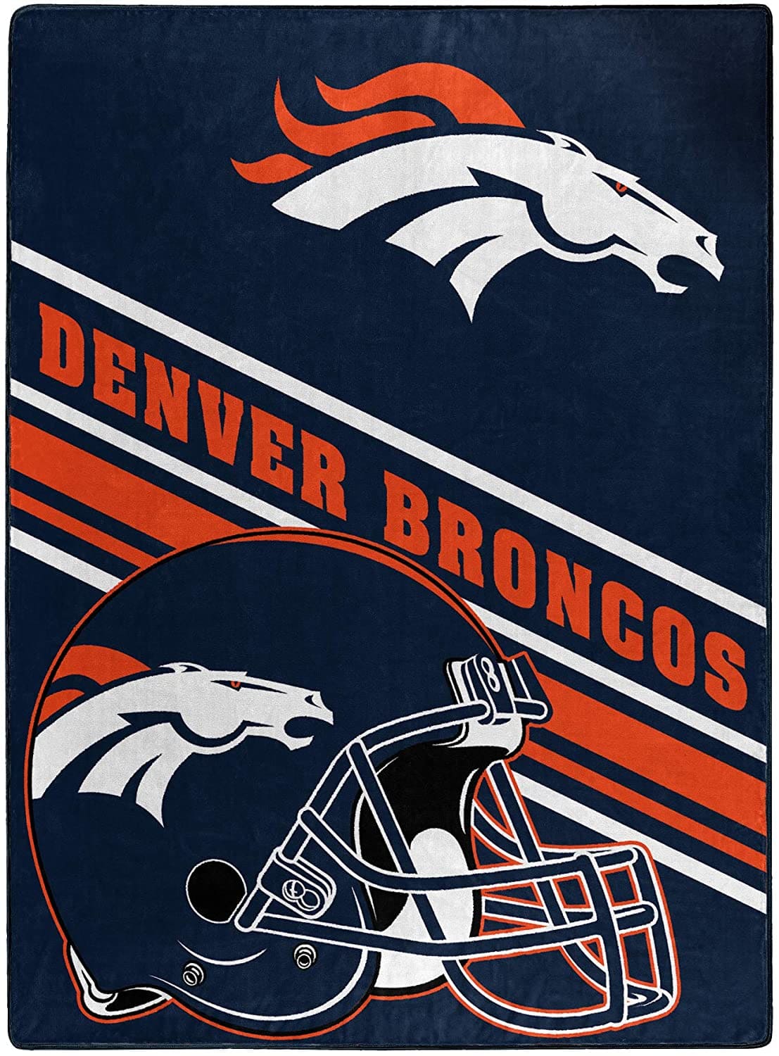 Nfl Team Logo Throw Denver Broncos Fleece Blanket