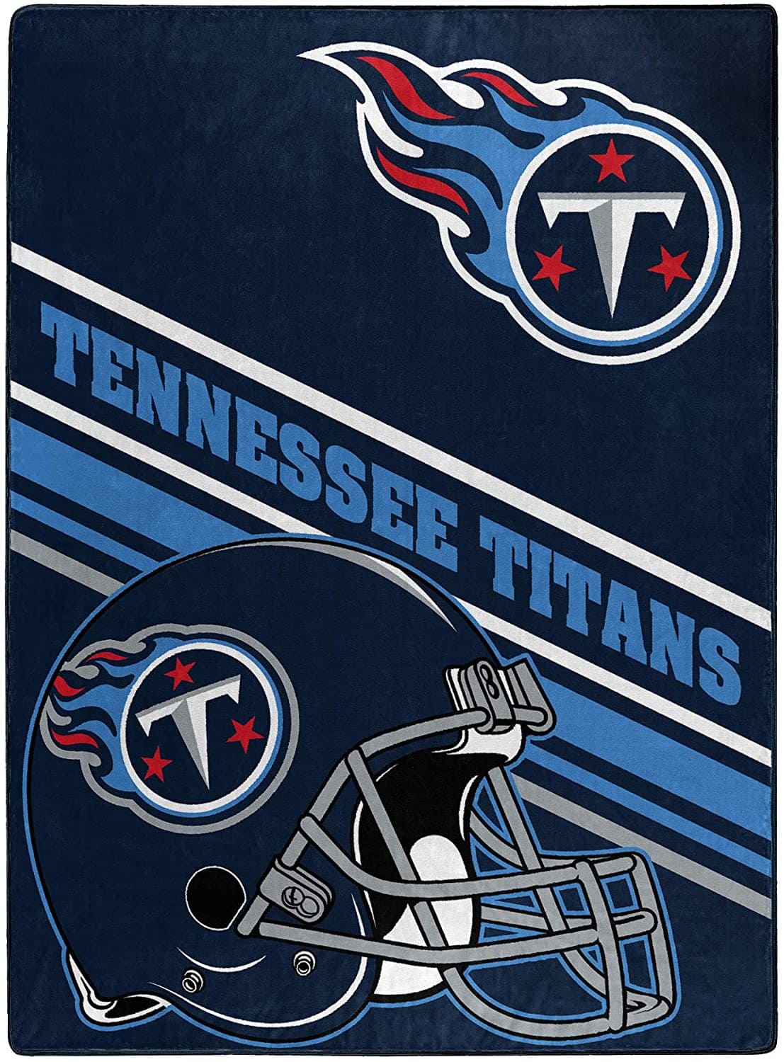 Nfl Team Logo Throw Tennessee Titans Fleece Blanket