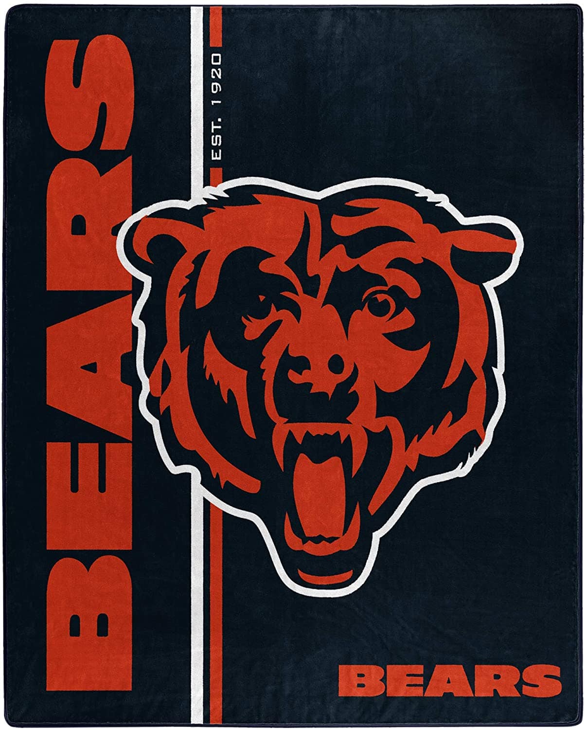 Nfl Throw Chicago Bears Team Colors Fleece Blanket