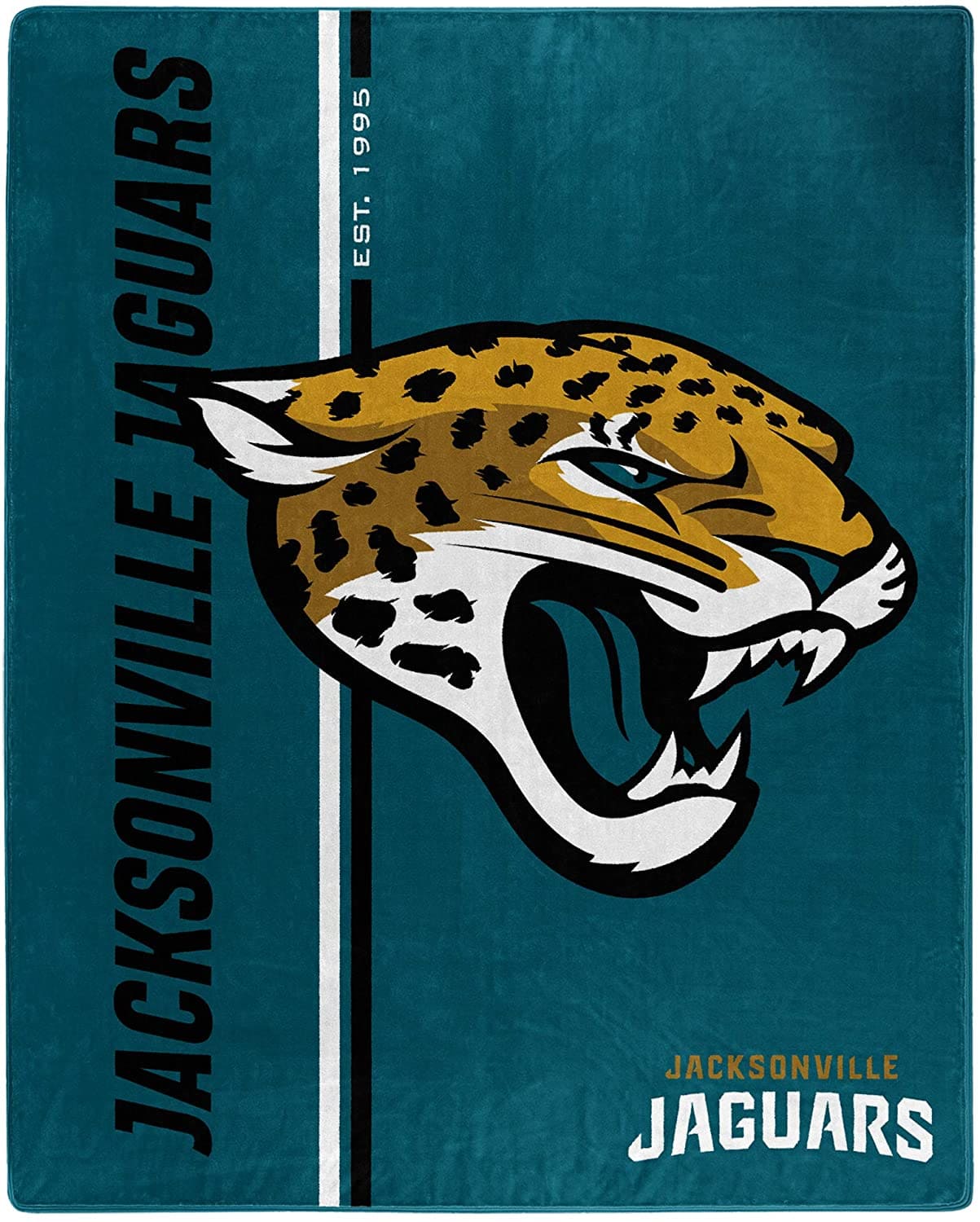 Nfl Throw Jacksonville Jaguars Team Colors Fleece Blanket