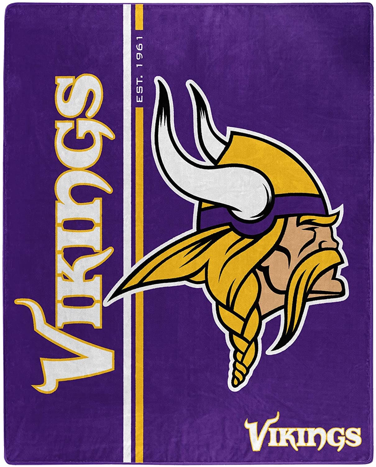 Nfl Throw Minnesota Vikings Team Colors Fleece Blanket