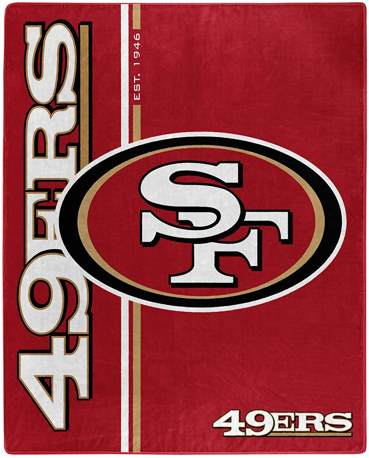 Nfl Throw San Francisco 49Ers Team Colors Fleece Blanket