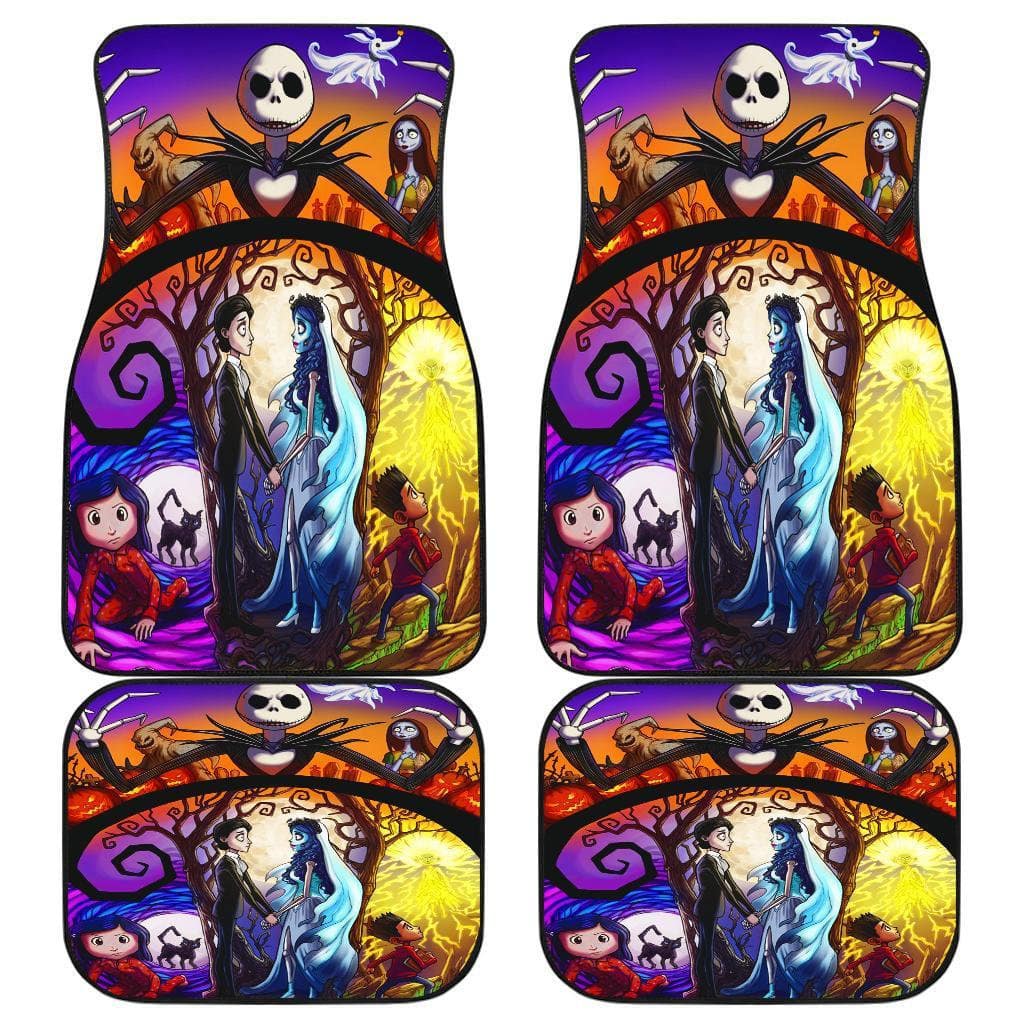 Nightmare Before Christmas Front And Back Sku 03 Car Floor Mats