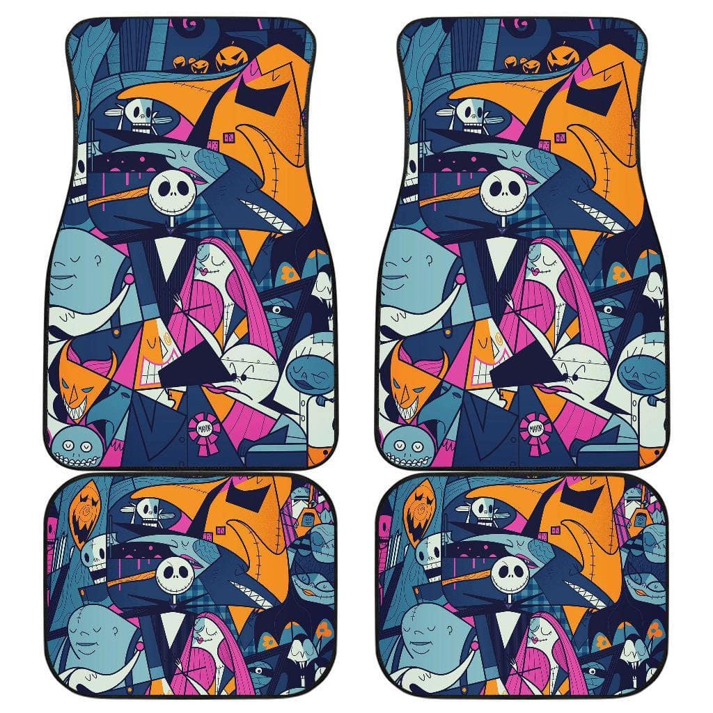 Nightmare Before Christmas Front And Back Sku 06 Car Floor Mats