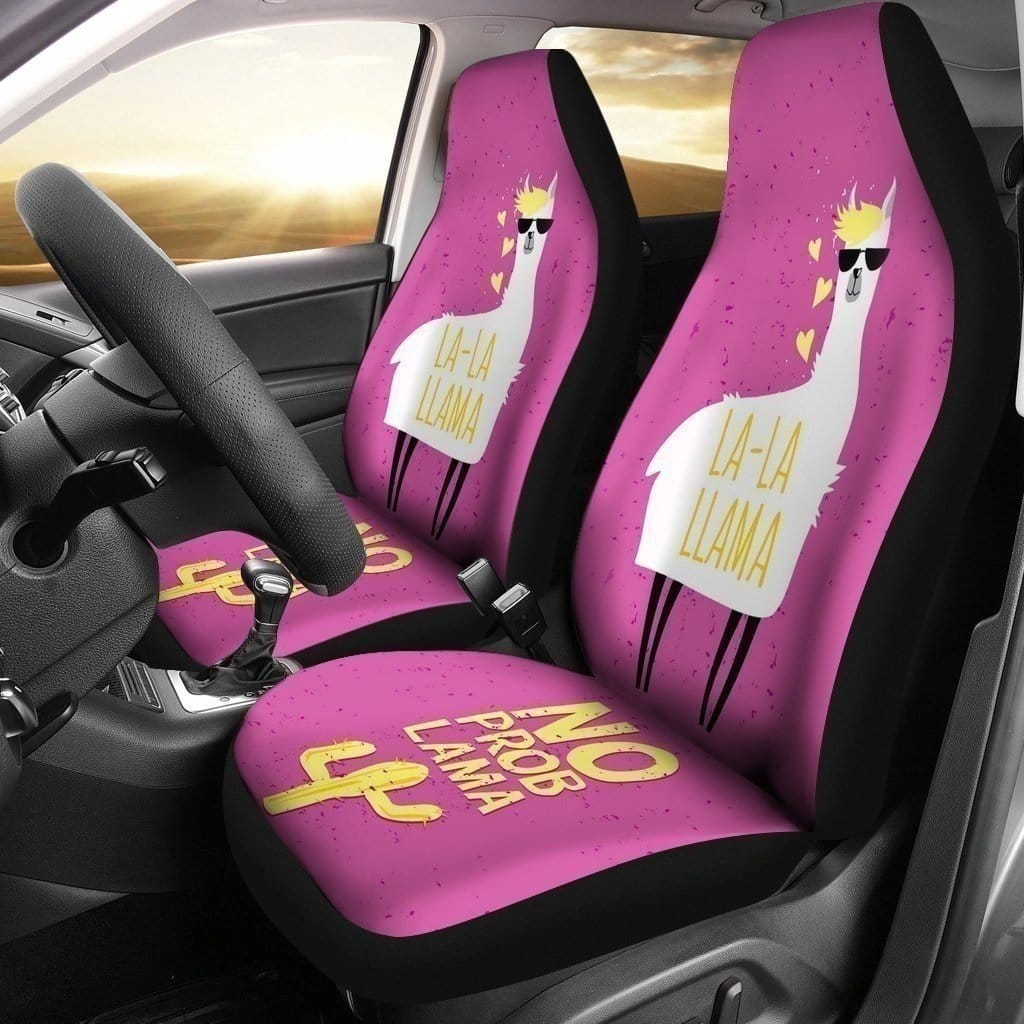 No Prob Lama Llama For Fan Gift Sku 31 Car Seat Covers