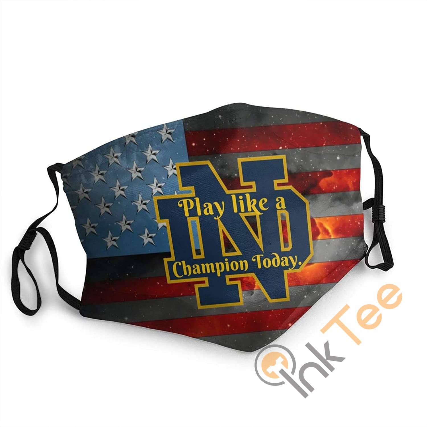 Notre Dame Play Like A Champion Today Unisex Reusable Sku 14 Face Mask