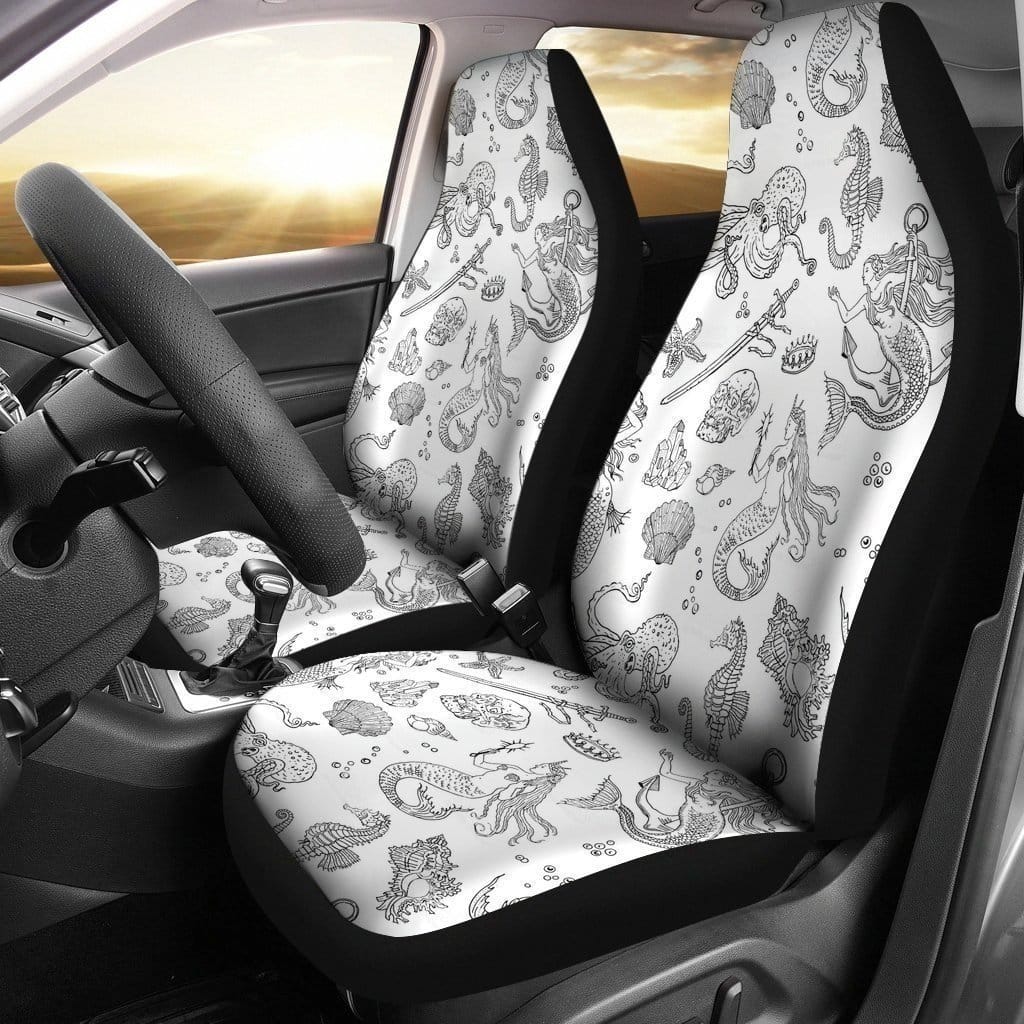 Ocean Sea Animals Black & White For Fan Gift Sku 2246 Car Seat Covers