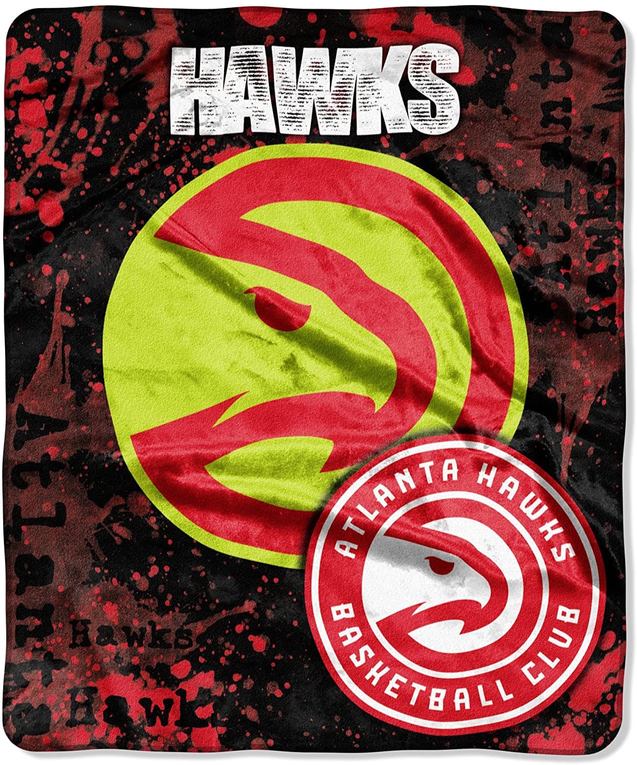 Officially Licensed Nba Throw Atlanta Hawks Fleece Blanket