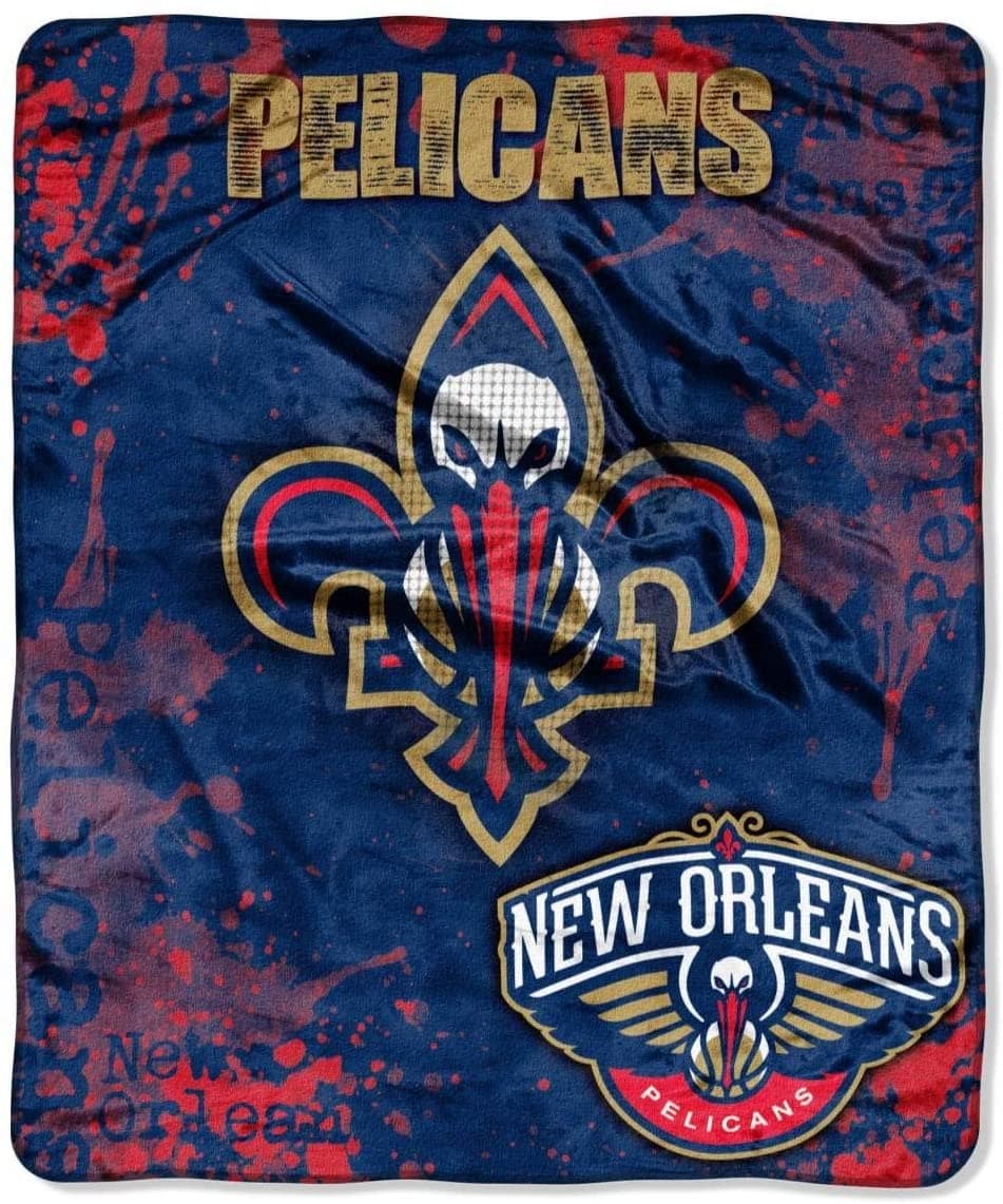 Officially Licensed Nba Throw New Orleans Pelicans Fleece Blanket