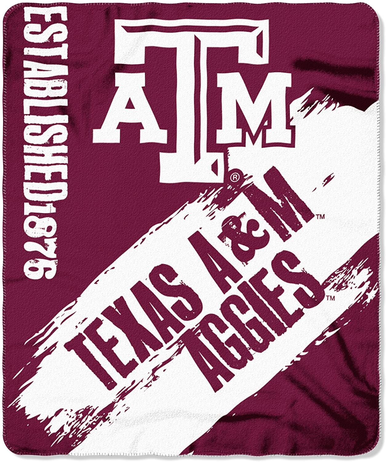 Officially Licensed Ncaa Printed Throw Texas A&Amp;M Aggies Fleece Blanket
