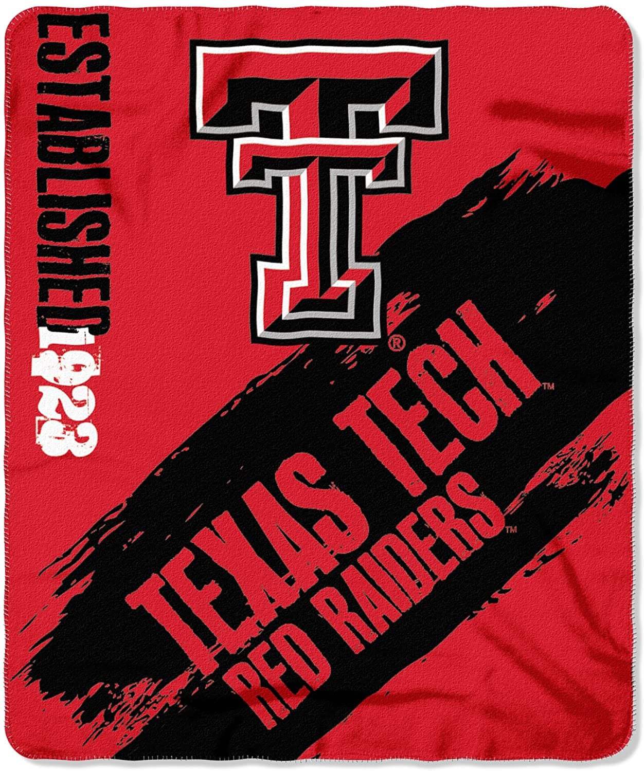 Officially Licensed Ncaa Printed Throw Texas Tech Red Raiders Fleece Blanket