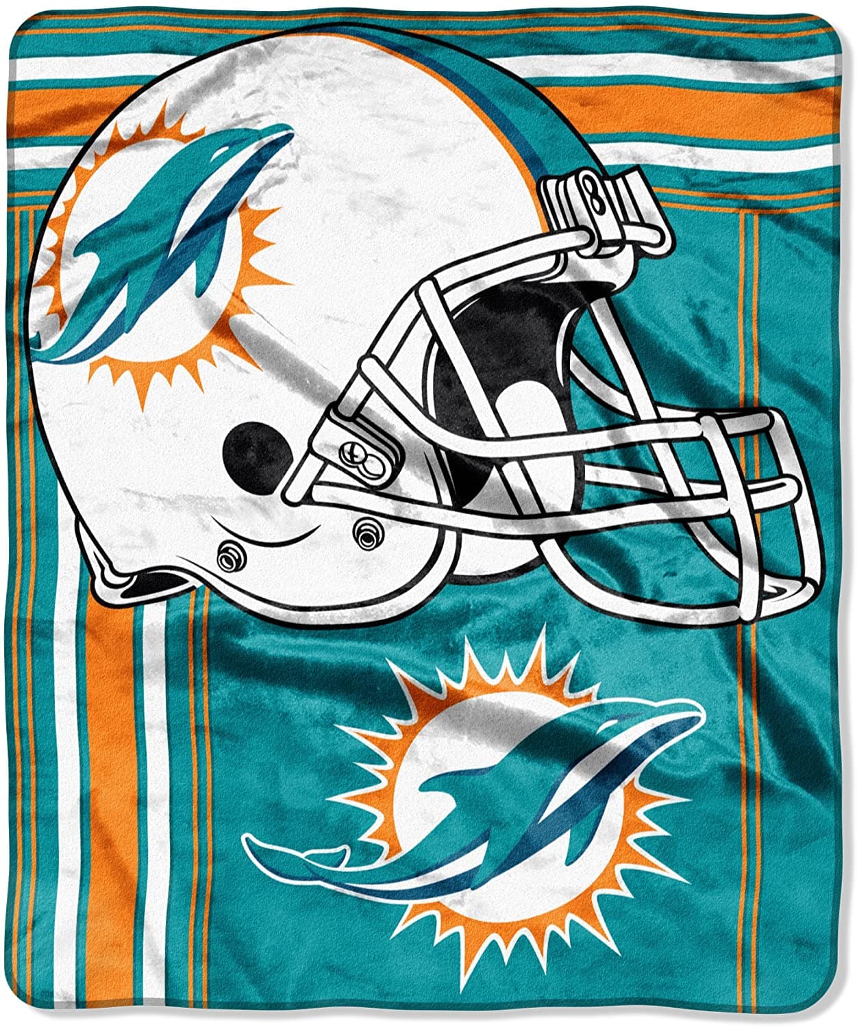 Officially Licensed Nfl Throw Miami Dolphins Fleece Blanket