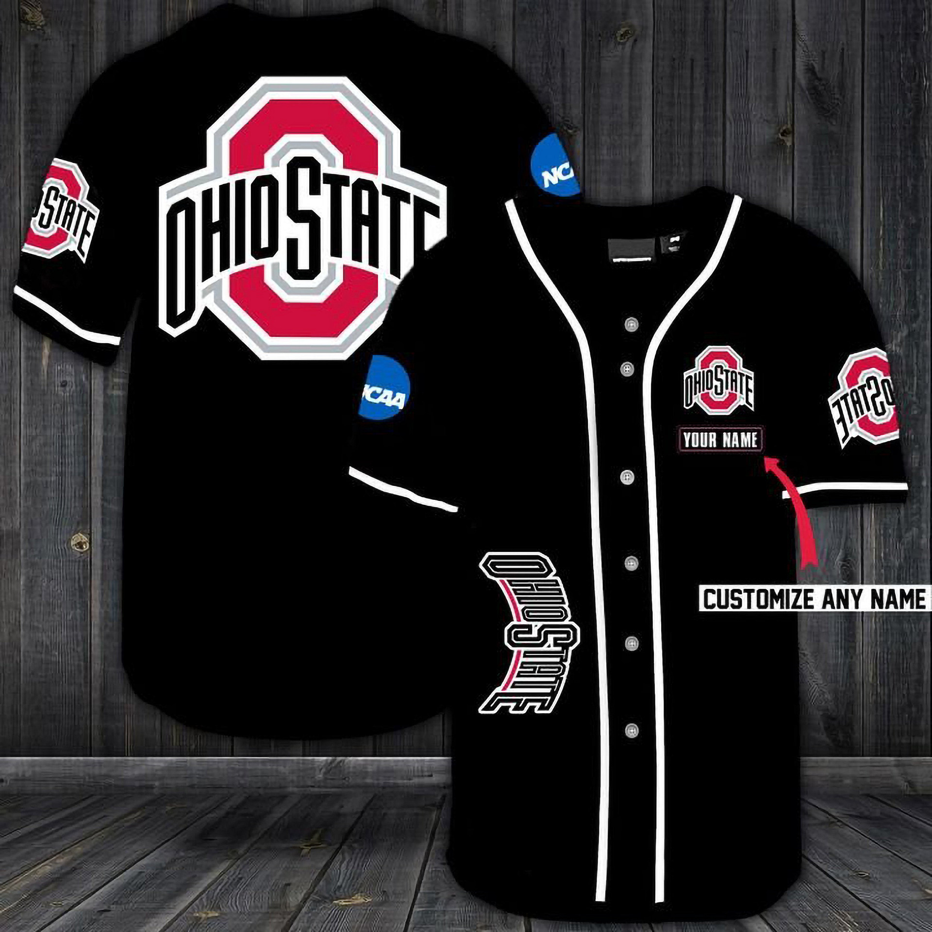 Ohio State Buckeyes Personalized Custom Name For You Baseball Jersey
