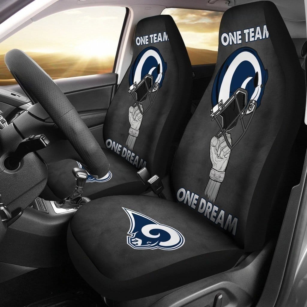 One Team One Dream Rams Football Team For Fan Gift Sku 2187 Car Seat Covers